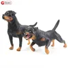 Anime Manga Simulation Solide Grand Rottweiler Modèle Jouet Animal Animal de Compagnie Chien de Police Ornements Faits À La Main pour Garçons et Enfants Figure Modèle J240308