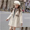 Jas Winter Tienermeisjes Lange Jassen Peuter Bovenkleding Kleding Casual Kinderen Warme Wollen Geul Tieneroutfits Drop Delivery Dhsjw