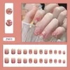 Kunstnagels Roze Medium Vierkant Fake Glamoureuze en opvallende look voor handdecoratie Nail Art