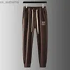 Men's Pants High-end mens pants designer Pants lace-up pencil trousers men side striped jacquard knitted Trousers outdoor sweatpants 240308