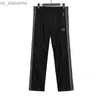 Men's Pants NEEDLES Colors Fashion Sweatpants Embroidered Side Stripe Men Pants Drawstring Pants High 240308