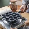 14 cavités en fonte Takoyaki poêle pour cuisinière à gaz poulpe petites boules maison marmite fabricant cuisine ustensiles de cuisine 240226