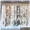 Scarves 100X6Cm Original Tarot 26 Letter Handbag Silk Scarf Bag Handles Tied Ribbon Small Women Headband Wholesale Drop Delivery Fas Dhfno