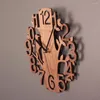 Horloges murales silencieuses en forme d'arbre en bois, horloge unique à double couche, conception d'oiseau 3D, installation facile, pièce de décoration parfaite pour la maison