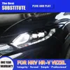 Biltillbehör Front Lamp Dayime Running Lights Streamer Turn Signalindikator för Honda HR-V LED-strålkastarenhet 15-19