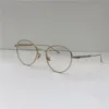 Ny modedesigner Optiska glasögon 0009 Metal Round Frame Retro Modern Style Transparent Lens kan vara receptbelagda linser1996