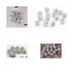 Kristall 100 Teile/los 10mm Weiß Micro Pave Cz Disco Ball Kristall Perle Armband Strass Halskette Schmuck Perlen.Drop Delivery Schmuck Dhvj2