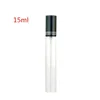 100pcslot 5ml 10ml 15ml frasco de perfume de vidro preto portátil com atomizador recipientes cosméticos vazios para viagens 240229