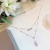 Dubbele lus ketting voor vrouw designer diamant Sterling Zilver luxe Verguld 18K hoogste teller Geavanceerde materialen merkontwerper met doos 016