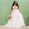 2024 Vintage Simple A Line Dress Off épaule TULLE LACE APPLIQUES COMMUES CHOSE BRIDAL ROBE SWEET TRAIN 403