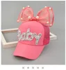 Ball Caps Girl Baby Lovable Cute Baseball Kids Child Princess Ear Rhinestone Snapback Hats For Dance Party Birthday Gift