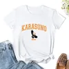 Polos femininos karasuno high school (high) camiseta oversized anime roupas femininas camisas de treino para mulher