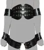 BDSM Fetish Bondage Set Leather Double Restraints Straps for Couples Arm to waist Wrist to leg Hogtie Cuffs Slave Porn Sex Toys6448183