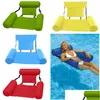 Sand Play Water Fun Swimming uppblåsbar säng fällbar flytande radstol Strand Swim Pool Water Hammock Air Madrass Inummatables Loung DH4LD