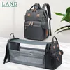 Baby Windel Taschen Mumie Falten Bett Rucksack Mutterschaft Wasserdichte Windel Multi-funktion Pflege Ändern Tasche Für Mama Papa