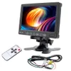 Vanxse Monitor LCD TFT da 7 pollici 800X480 HD 2CH Interruttore ingresso video aeronautico a 4 pin Display per backup del veicolo Telecamera retromarcia Telecamera di sicurezza STB Car DV-S702H