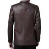 Mens Leather Skin Suit Autumn High Quality large Size Artificial Leather Jacket/Business Mens Windproof Jacket S-4XL 240227