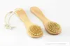 Brosse de spa en bois nettoyante pour le visage pour exfoliation du visage Brosses de nettoyage à poils naturels Brossage à sec avec manche en bois 1215722