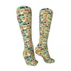 Men's Socks Cartoon Cokie And Bus Novelty Ankle Unisex Mid-Calf Thick Knit Soft Casual