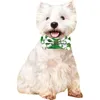 Vêtements pour chiens 30 / 50pcs ST Patrick's Day Bowties avec bande élastique motif de trèfle vert petit moyen grand collier produit de toilettage pour animaux de compagnie