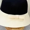 Chapeaux à larges bords Chapeaux de seau Chapeau de pêcheur en laine de style parfumé de haute qualité Mode élégant noir et blanc chapeau haut de forme assorti chapeau de pot vintage français L240305