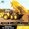 Electric/RC Car Huina 553 RC Dumper Alloy Dump Truck Truck Radio Radio Radio Radio 2.4g 9Channels Engineering Excavator Toy for Kids T240308