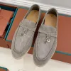 2024 Designer dress Sporty Loafers Calfskin Suede Comfortable with Rubber Soles Non-Slip Personalized Heel Space Suede Lining Perfect for Sailing Beach City Wear
