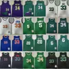 Män retro basketbanan throwback Patrick Ewing Vintage Jersey 33 Kevin Garnett 5 Paul Pierce Ray Allen 34 Team Color Green White Black Purple Blue for Sport Fans