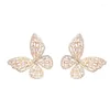 Boucles d'oreilles papillon en Zircon pour femmes et filles, bijoux exquis en cristal, cadeaux de mariage