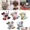 Hundkläder Vinterhår Barrettes Princess Pink Cute Cat Bows Tillbehör för små medelstora djurpartier Grooming Yorkshire Drop D DH8HI