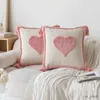 Cushion/Decorative INS style pink tufted sofa throw Home small fresh love cushion Removable cover