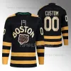 Custom Hockey Jersey hommes femmes jeunes gardien de but Boston Brad Marchand Bruins 100th Centennial Jersey Linus Ullmark Patrice Bergeron Jeremy Swayman David Pastrnak