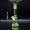 Stick Green Hipisie Glass Etykieta szklana rura wodna, przezroczysty szklany bong, szklana hakah, borokrzewnikowy szklany element palenia z kolorową miską, palenie akcesoriów