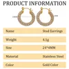 Boucles d'oreilles en Zircon cubique pour femmes, Micro pavé, mode rétro, cercle de luxe, en acier inoxydable, bijoux colorés CZ