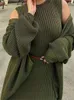 Sukienki robocze Wmstar Kobiety dwupoziomowy zestaw jesienny Długie sweter sweter swetra Solid Knitte Tank Spurts moda mody