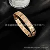 Designer Bangle Sweet VanCF Bracelet Jade Golden Wide Edition Kaleidoscope Bracelet Thick Plated 18k Gold Luxury OPYK