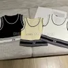 Letters Jacquard Crop Top Women Sexy Yoga Vest Crew Neck Tank Tops Summer Quick Drying Tees