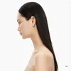 Stud Oorbellen Fashion Sliver Fish Tail Shape Earring Clip On Ear Cuff voor dames meisje