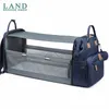 Baby Diaper Bags Mummy Fold Bed Backpack Maternity Waterproof Nappy Multi-function Nursing Changing Bag For Mom Dad