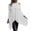 Damesblouses Stijlvolle damesblouse O-halsdressing Skin-touch Relaxed Fit Overlap Pullover