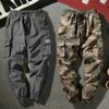 Herenbroek Joggers Cargobroek Heren Harem Multi-Pocket Camouflage Man Katoenen Joggingbroek Plus Broek M-7XL 240308