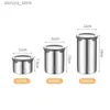 Food Jars Canisters Stainless Steel Food Sealed Cans Large-capacity Grain Storage Tank Coffee Preservation Bottle with Buckle Kitchen Storage Tool L240308