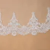 STOCK américain 3M une couche bord De dentelle blanc ivoire cathédrale voile De mariage longue mariée pas cher femmes accessoires Veu De Noiva CPA910