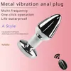 Annal Plug Men kobiety Dorosły Trener Zabawki Sex Metal Metal Para Intimate Masturbator Ass Tool do wibratora relaksacyjnego