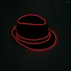 BERETS LED 모자 공식 모자 Fedora Flashing Nightclub 콘서트 그랜드 이벤트 가장 무도회 야외 재미 Luminous Hip