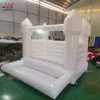 Partihandel kommersiell PVC Uppblåsbar Jump Bouncer Jumper House Wedding Bouncy Castle med Ballpit Combo White Bouncer till salu