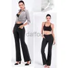 Aktive Hose für Damen, Sommer, Sport, Activewear, Yoga-Hose, Bootcut, ausgestelltes Bein, Bauchkontrolle, Stretch, schnell trocknend, dunkelgrau, Wein-Ionengrau, Fitness-Trainingshose 240308