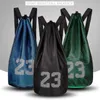 Basketball Bag Large Capacity Sports Training Backpack Student Portable Drawstring Storage Bag Soccer Volleyball Mesh Pocket Bag 240306