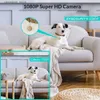 Baby Monitor Camera Pan/Tilt WiFi Security Camera för Baby Monitor FHD 1080p Dog Motion Detection Automatisk spårning Bidirectional Audio Q240308