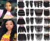Brazilian Human Hair Bundles With Closure Remy Virgin Hair Deep Wave Curly Bundles With Lace Frontal Human Hair Weave With 360 Lac8532726
